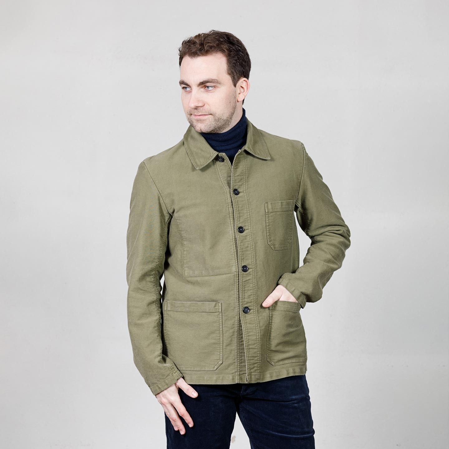 Veste workwear en moleskine 3M/5 - OLIVE