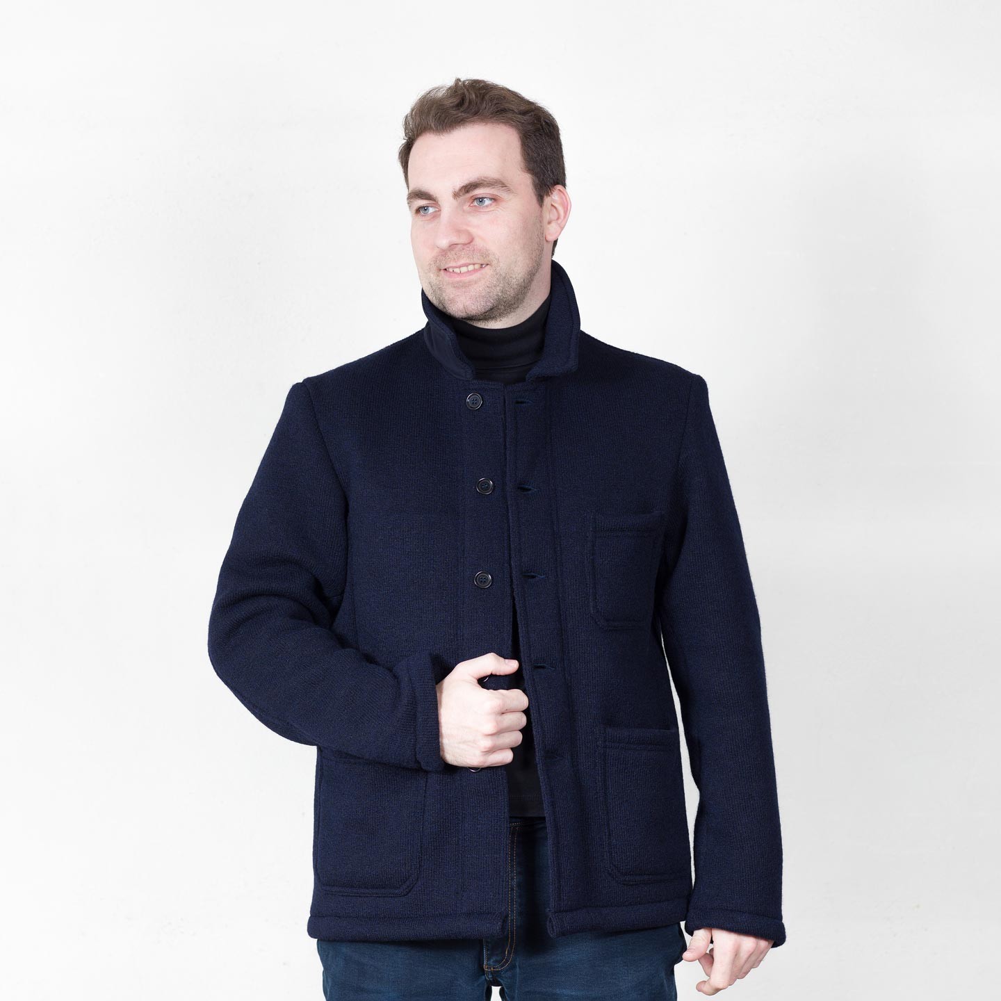 Thick Knitted Virgin Wool...