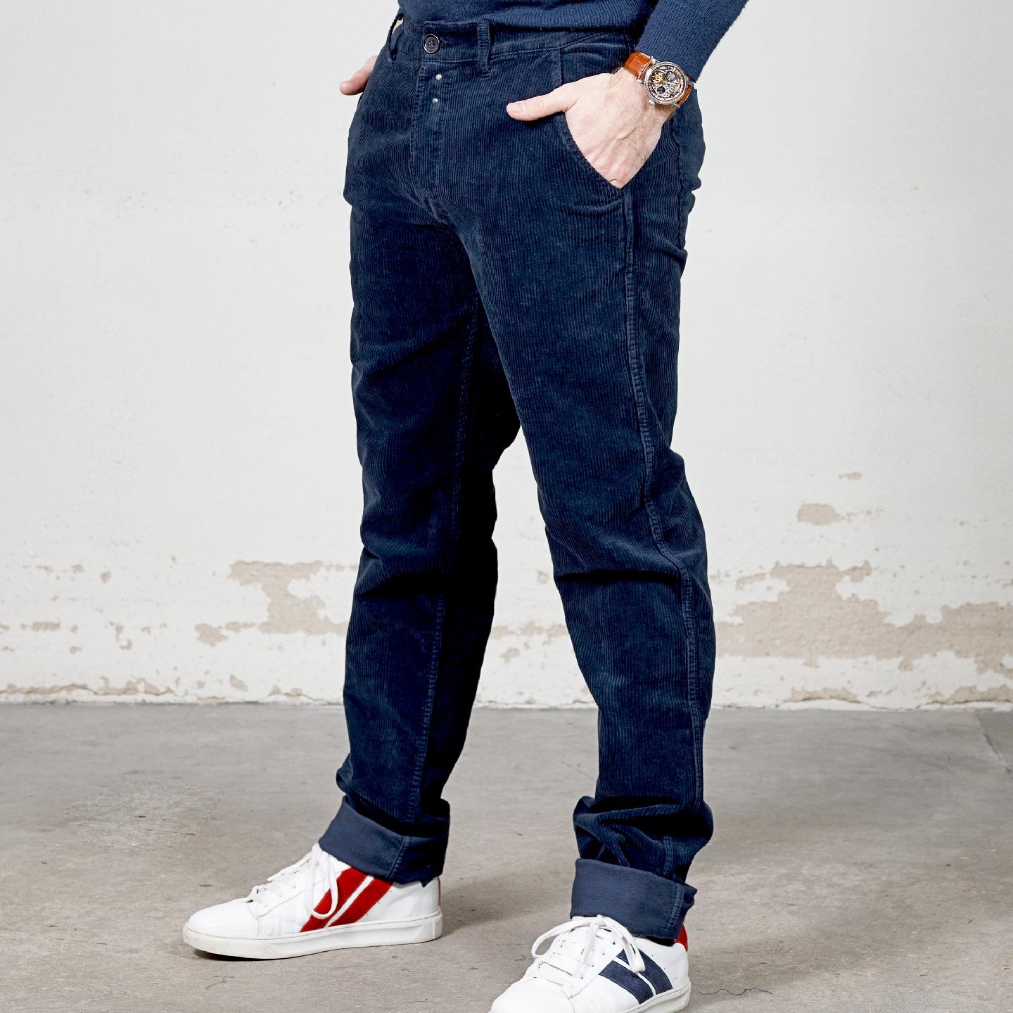 Corduroy Workwear Trousers 1B/264 VETRA navy