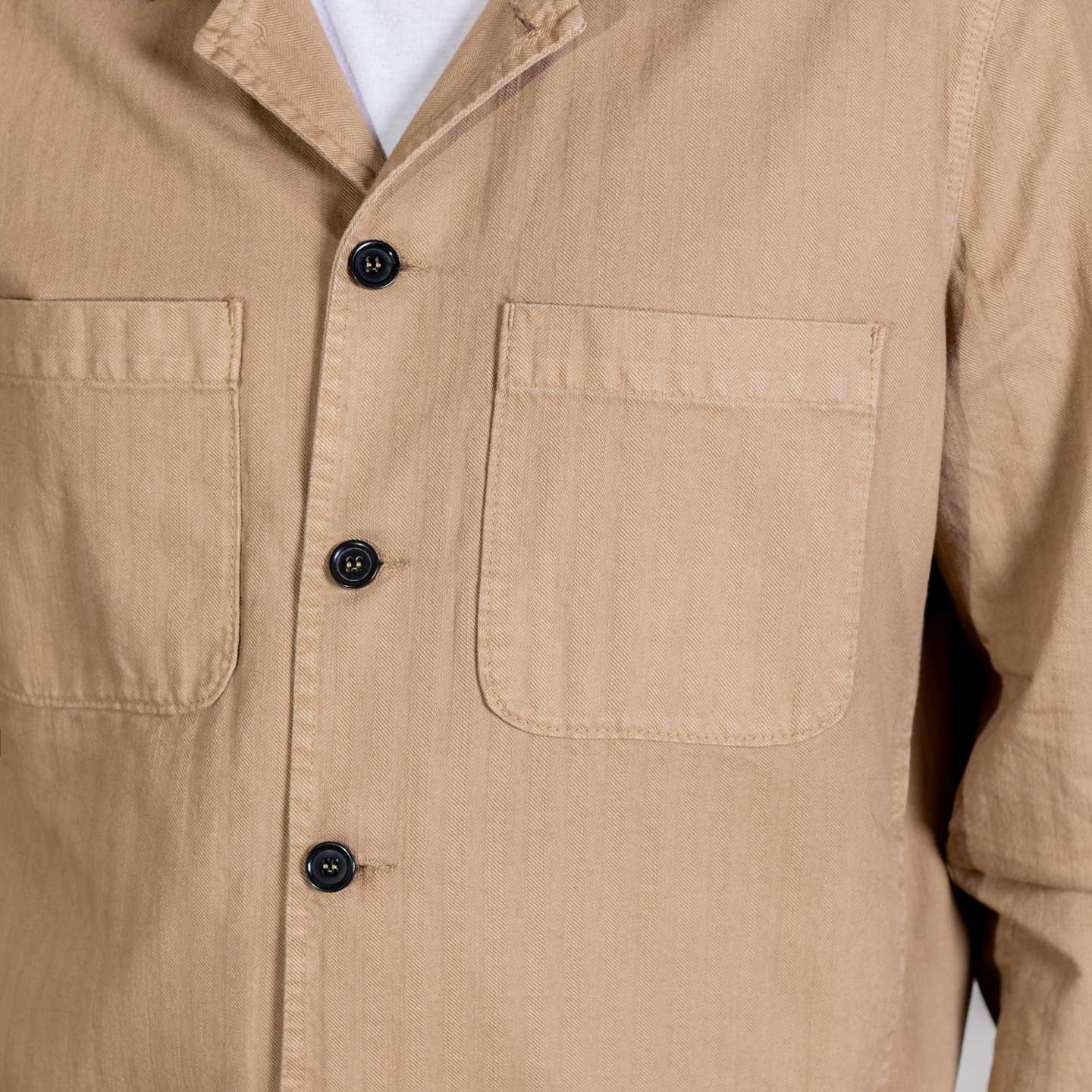 Blouson en tissu à chevrons 100% coton désert