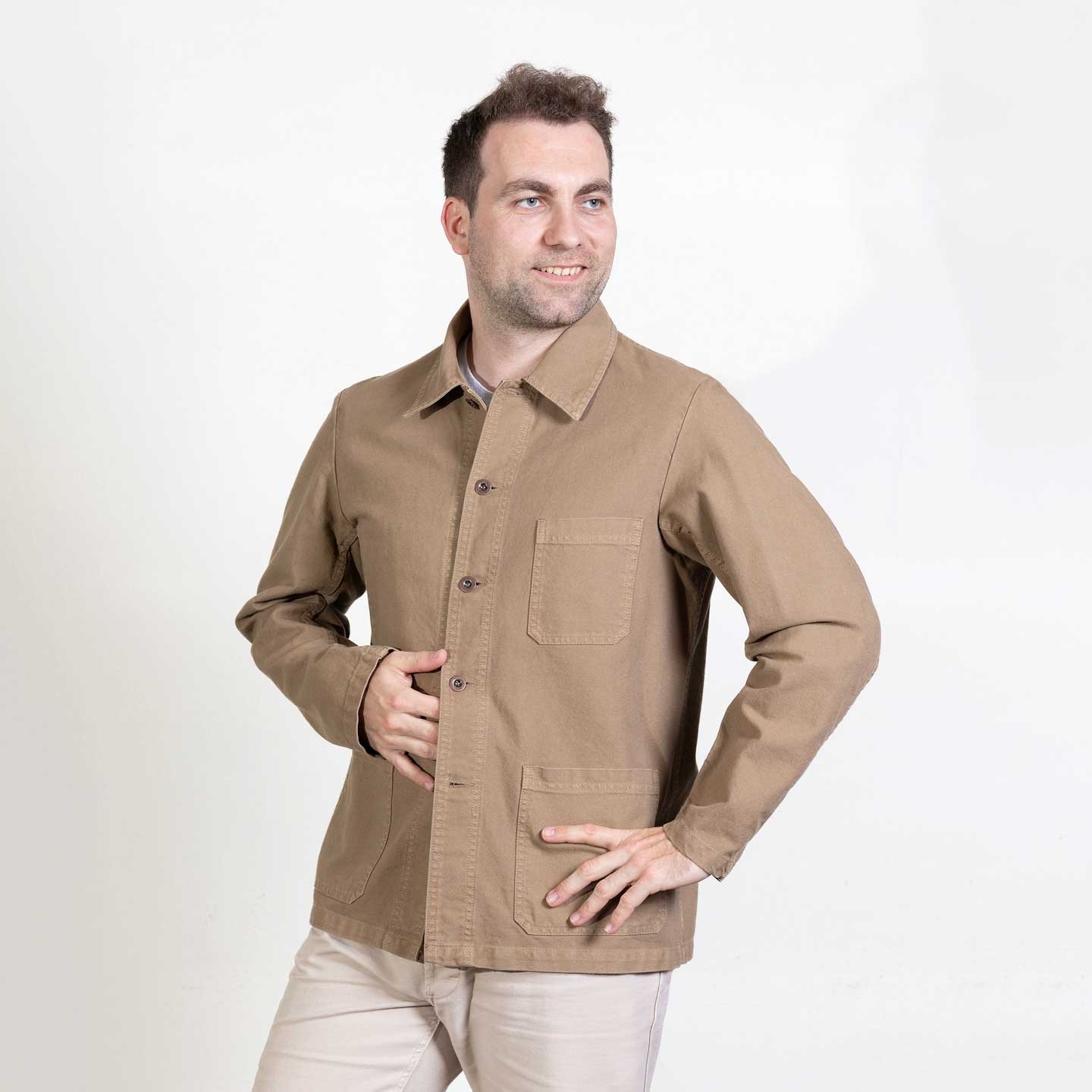 Veste de travail en coton biologique Désert 1G78/5C
