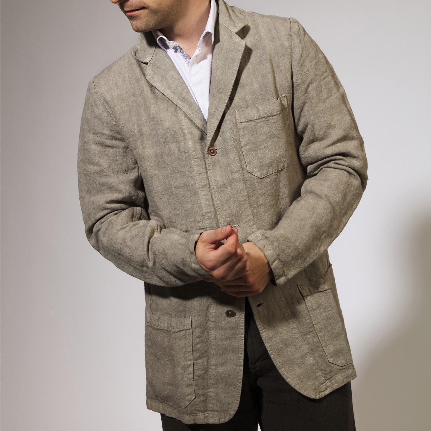 Workwear Blazer in Heavy Linen fabric 2L/24 cordage