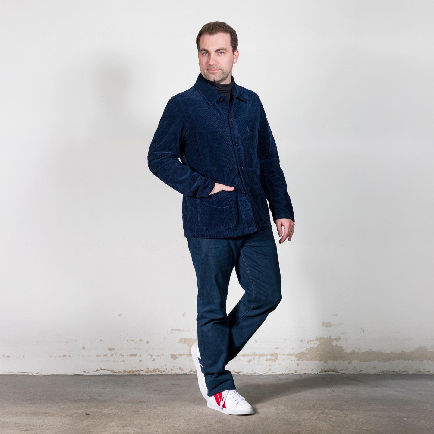 Stiff Corduroy Workwear Jacket 9N/5 navy