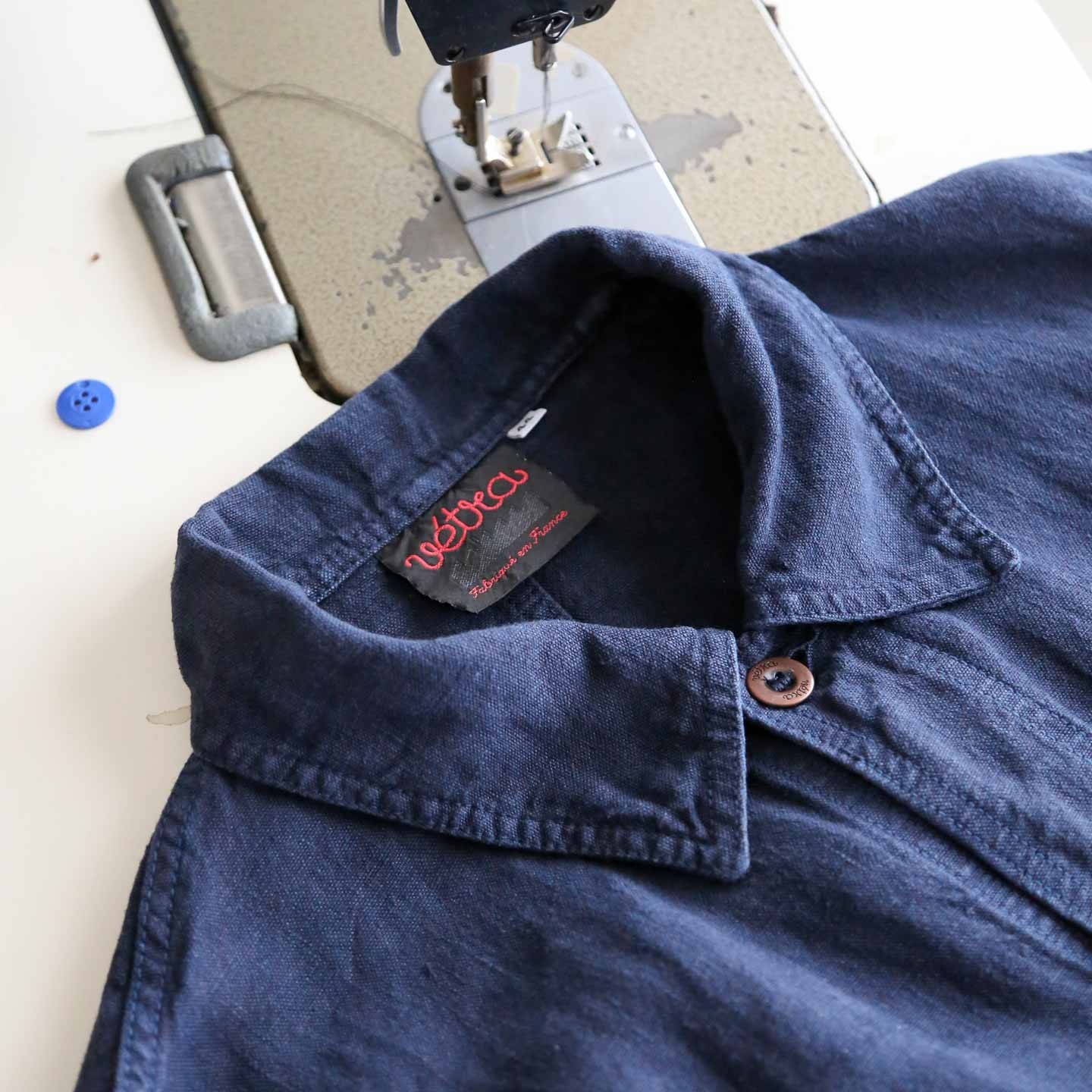 Jacket in Heavy Linen fabric 2L/5C VETRA navy