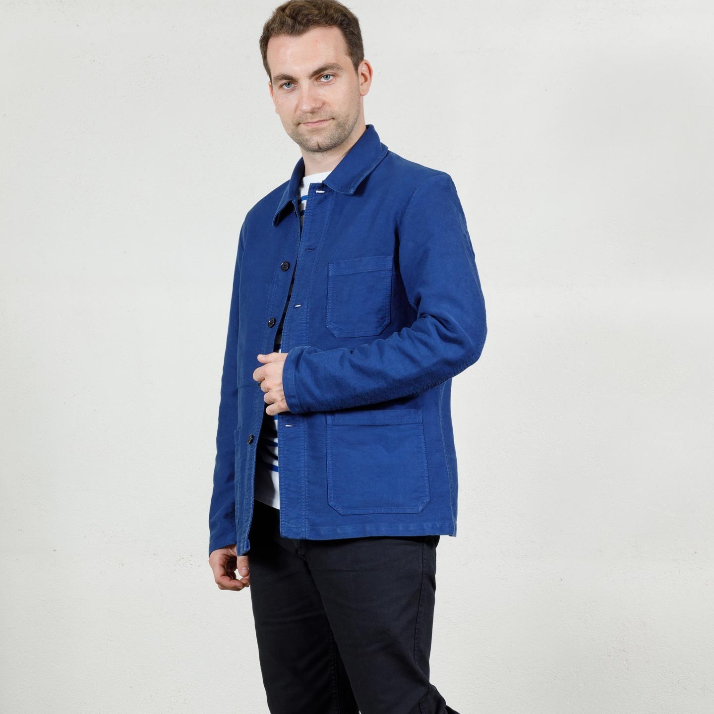 Workwear chore jacket in sateen moleskin 3M/5