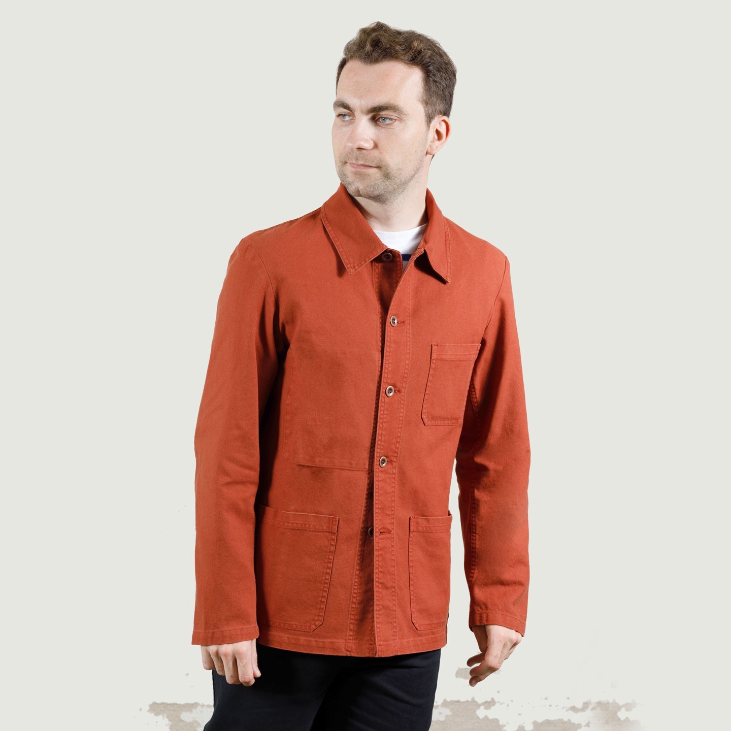 VETRA Workwear Jacket in organic cotton twill fabric 1C/5C quince