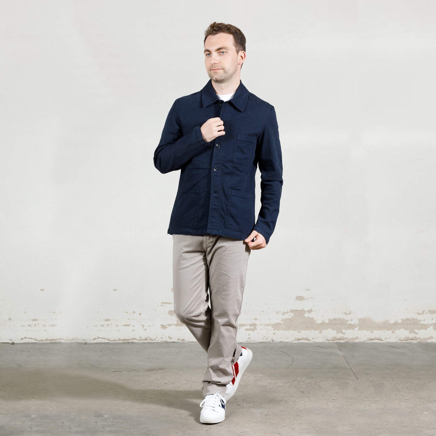 Brushed Broken Twill Workwear Jacket 2A/5C navy