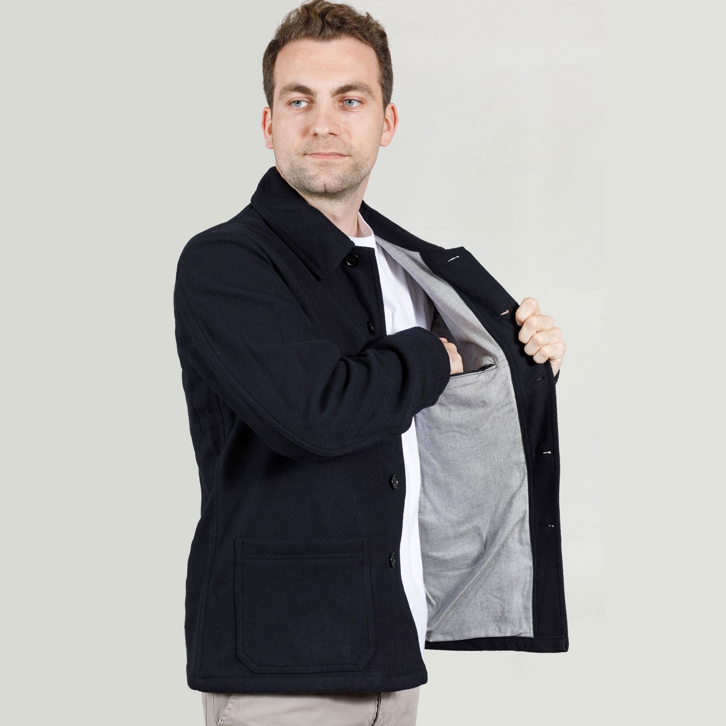 Men's Jacket in Felted Melton wool 3E/5G