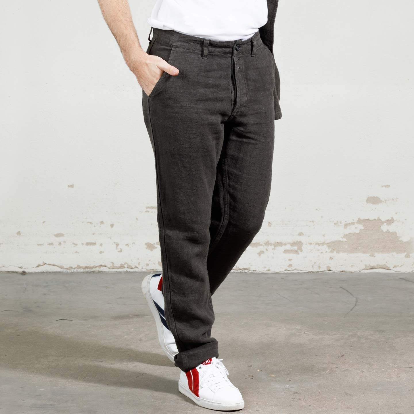 Heavy Linen French workwear trousers VETRA 100 made in France