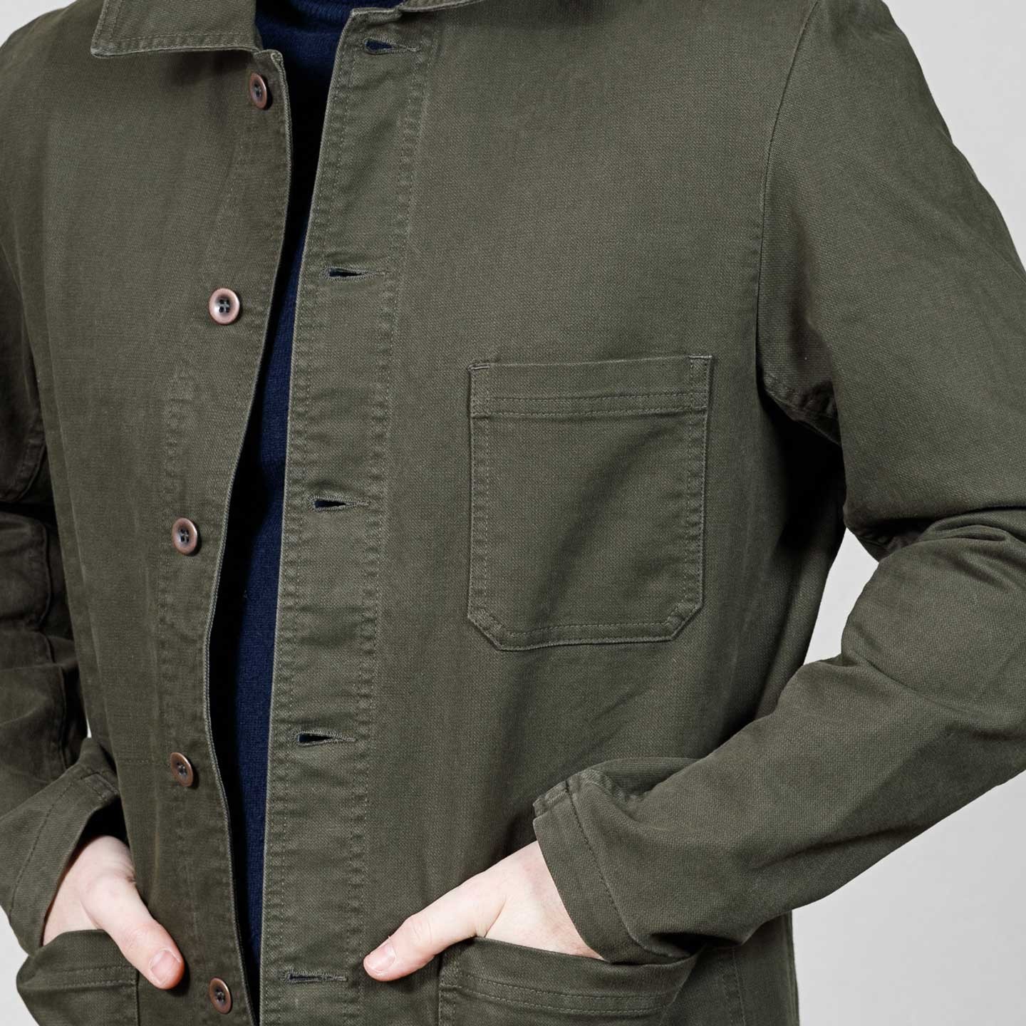 Veste workwear à tissu sergé irrégulier 2A/5C khaki