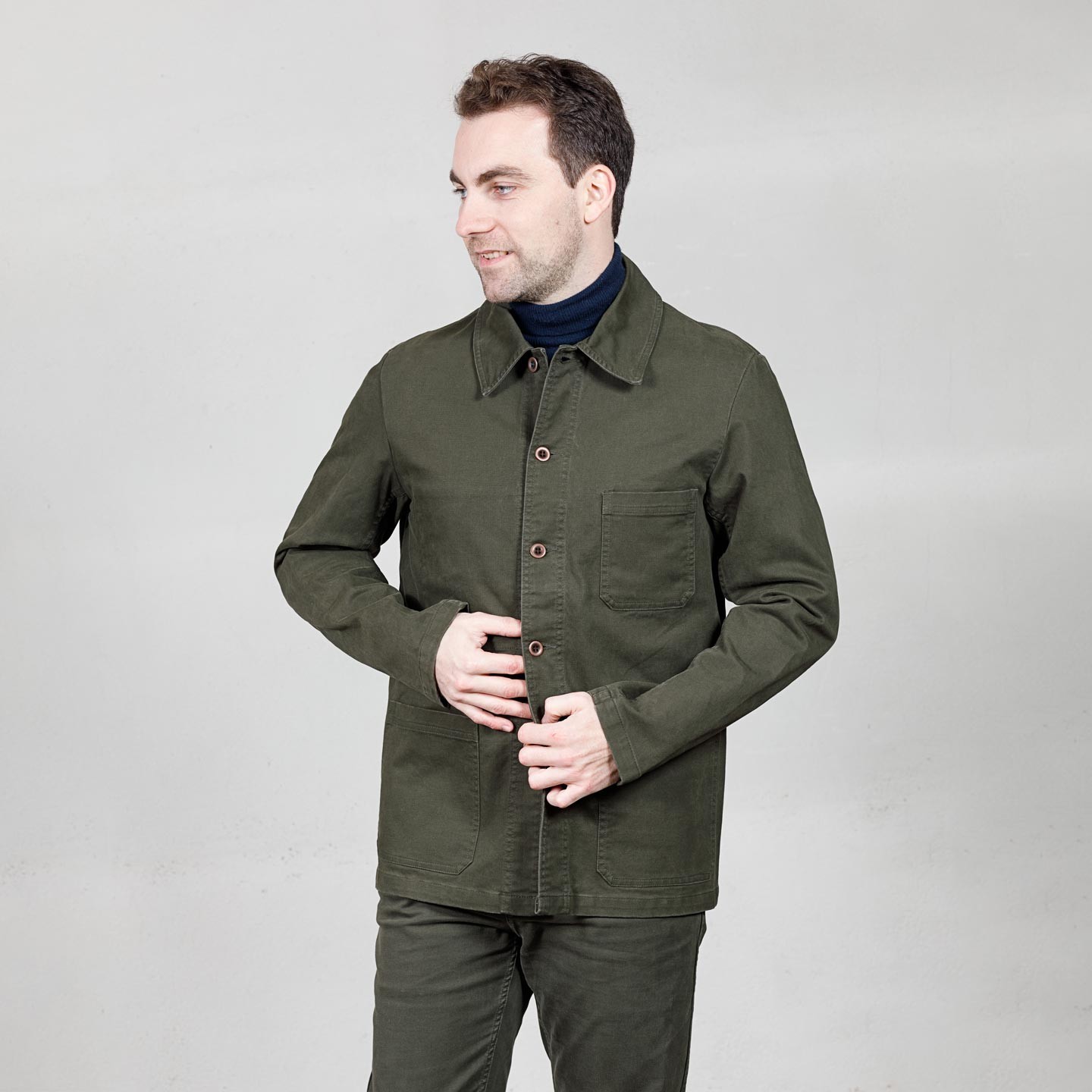 Brushed Broken Twill Workwear Jacket 2A/5C khaki