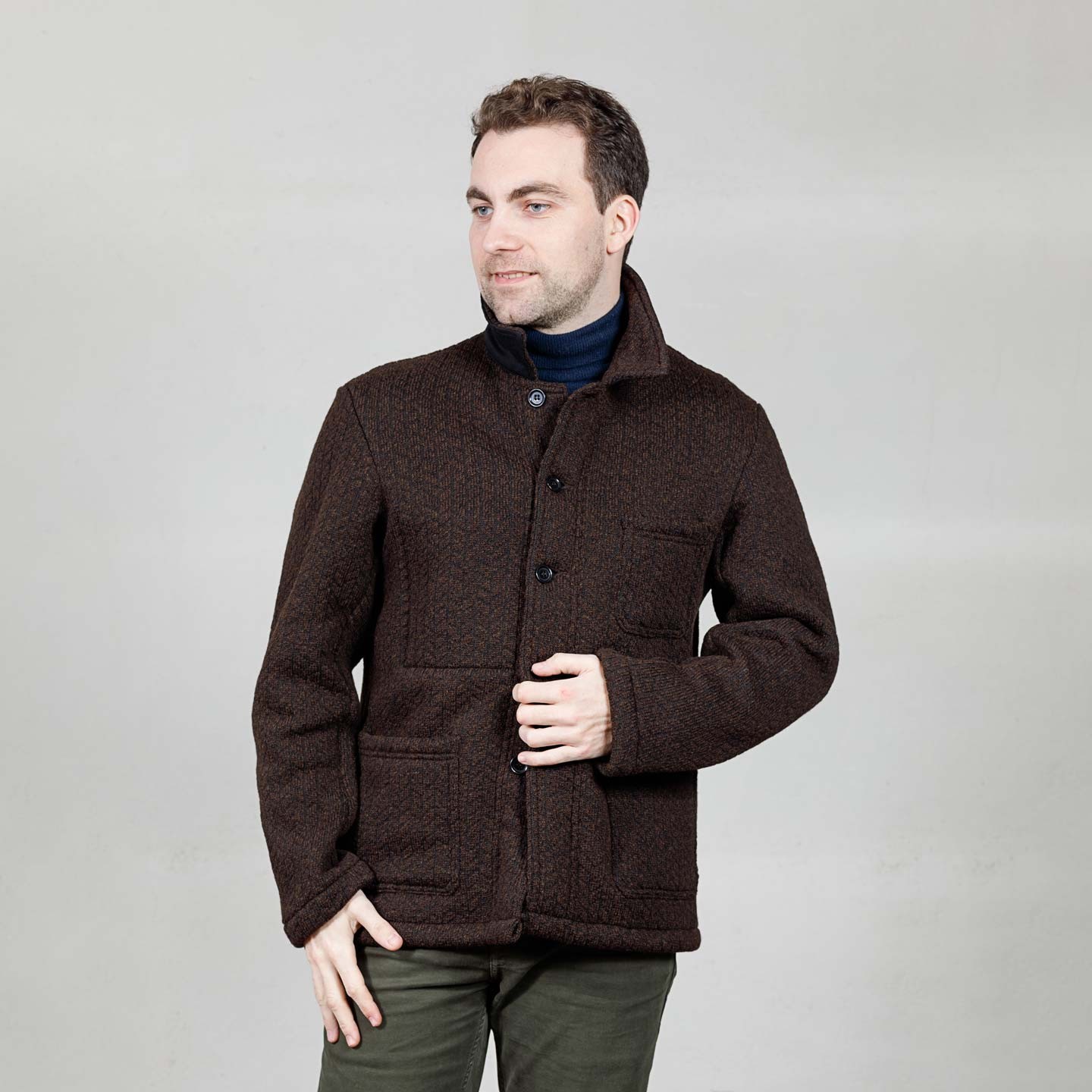 Veste en Laine Vierge Tricotée made in France Vétra 5U/5