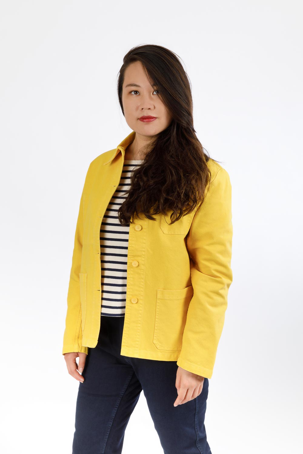 French woman workwear jacket 4F in organic cotton